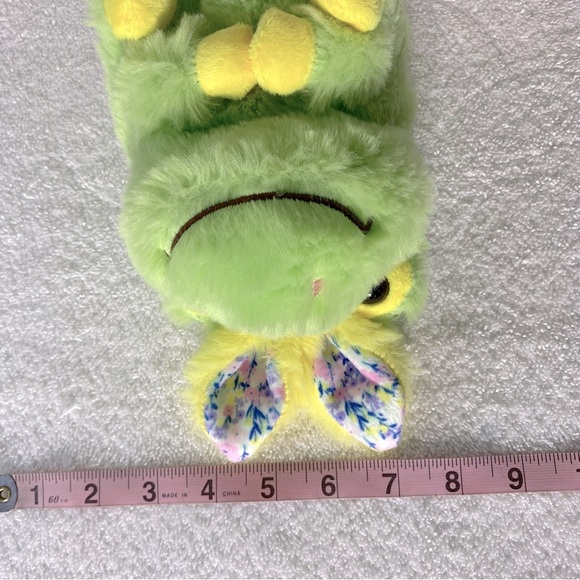 5/$35 Soft Green Frog with Floral Ears Stuffed Animal Plush Toy - Picture 9 of 9